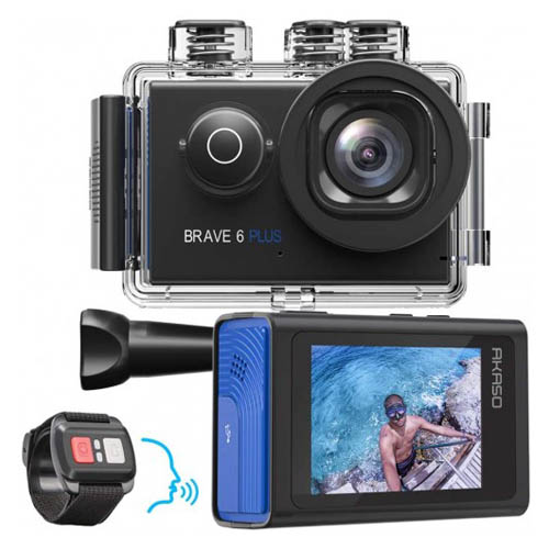 Экшн-камера с пультом ДУ и голосовым управлением. AKASO Brave 6 Plus